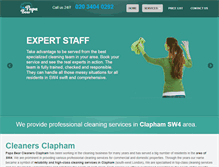 Tablet Screenshot of cleaners-sw4.co.uk